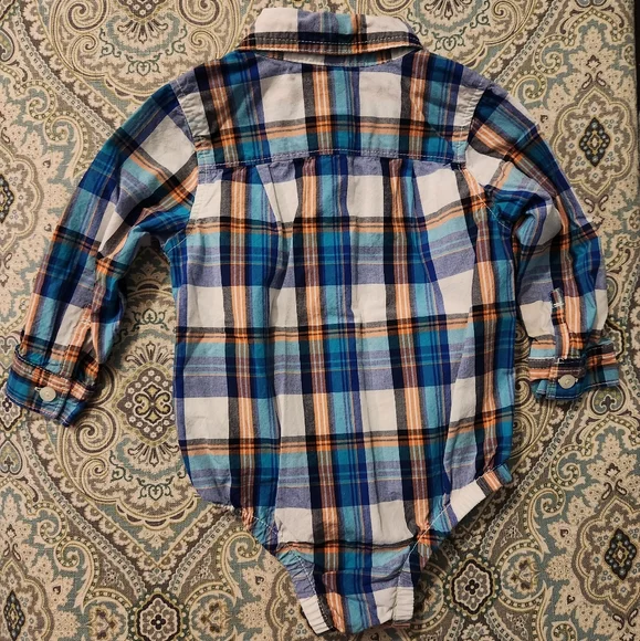 Baby Gap long sleeve button up shirt bodysuit. Size 18-24 months - Picture 3 of 4